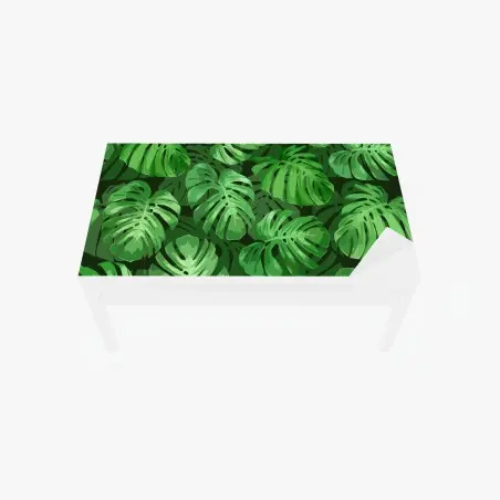 Sticker pour table et bureau motif tropical de feuilles de monstera – Wallnifity®