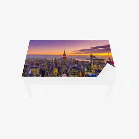 Sticker pour table et bureau horizon de New York au crépuscule – Wallnifity®