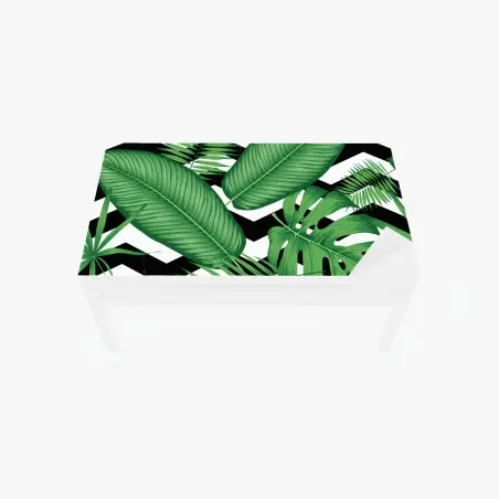 Sticker pour table et bureau motif tropical graphique noir et blanc – Wallnifity®
