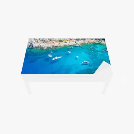 Sticker pour table et bureau baie d'Anthony Quinn à Rhodes – Wallnifity®