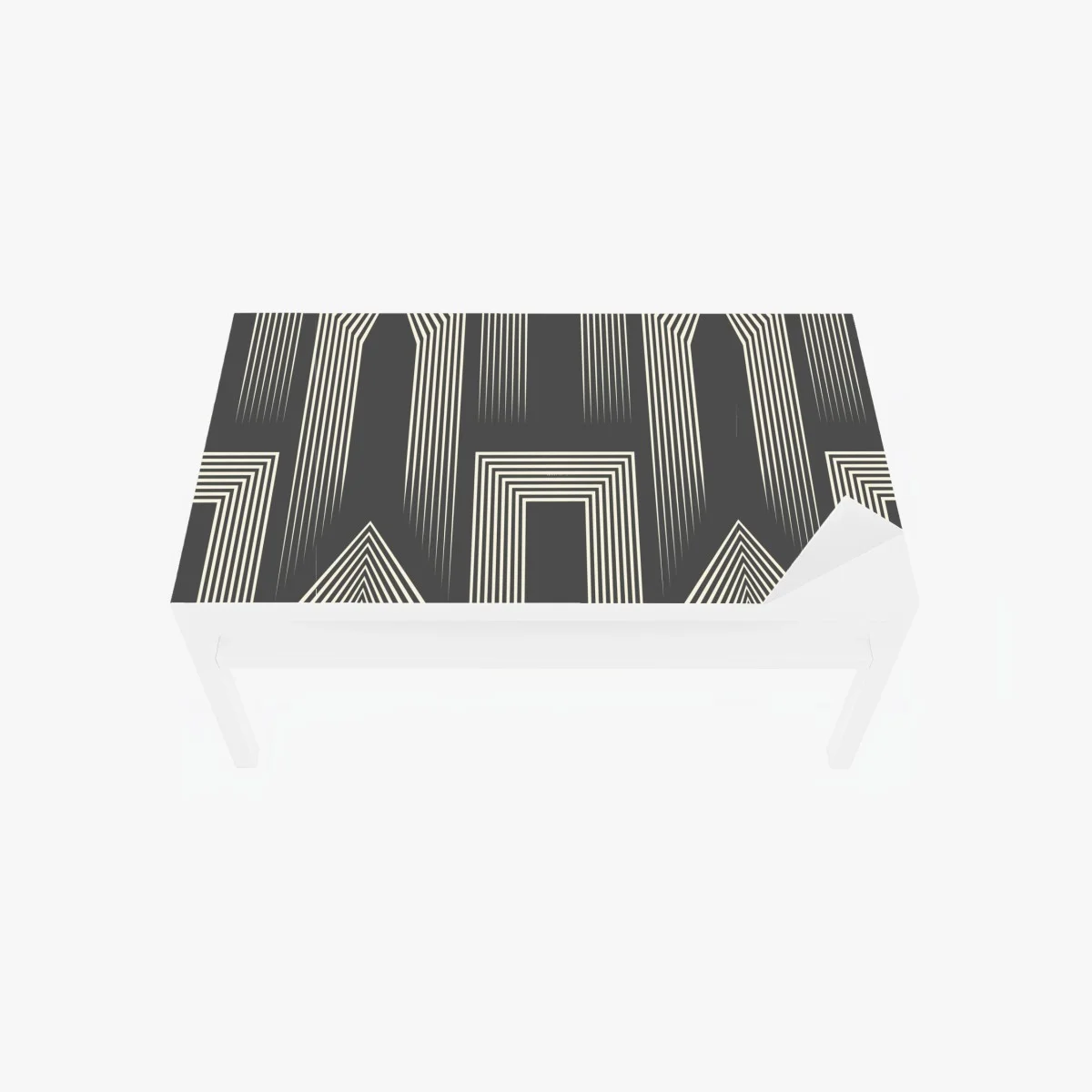 Sticker pour table et bureau motif géométrique art déco en gris et crème – Wallnifity® Sticker pour table et bureau motif géométrique art déco en gris et crème – Wallnifity®