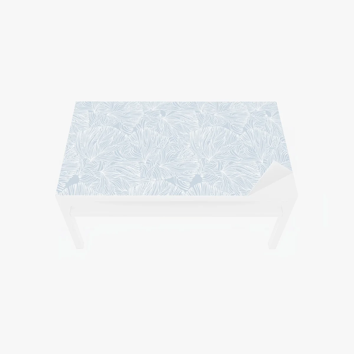 Sticker pour table et bureau motif floral linéaire bleu pastel – Wallnifity® Sticker pour table et bureau motif floral linéaire bleu pastel – Wallnifity®