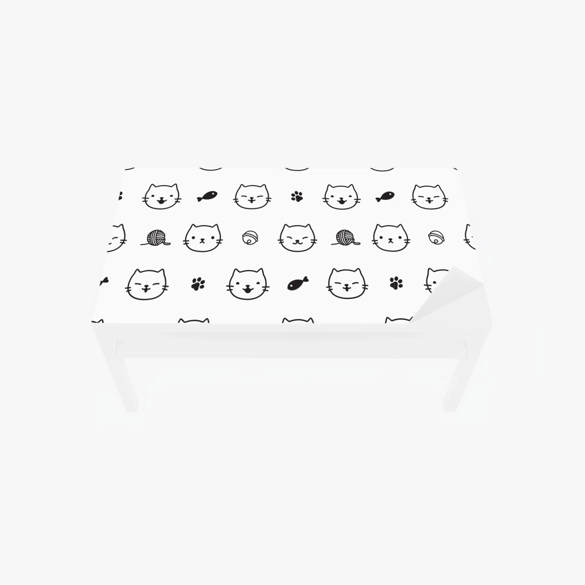 Sticker pour table et bureau motif chats mignons en noir et blanc pour décoration murale – Wallnifity® Sticker pour table et bureau motif chats mignons en noir et blanc pour décoration murale – Wallnifity®
