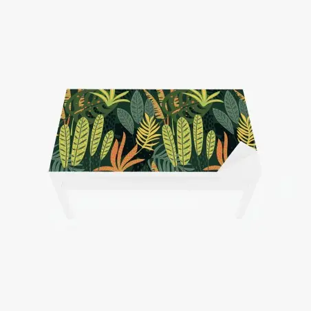 Sticker pour table et bureau motif tropical graphique aux feuillages luxuriants – Wallnifity®