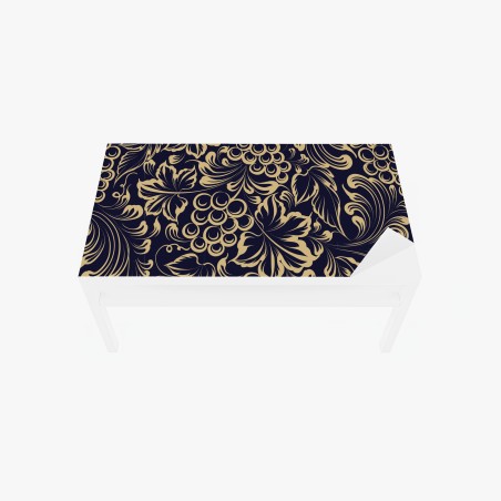 Sticker pour table et bureau motif baroque de vigne et raisins dorés – Wallnifity®