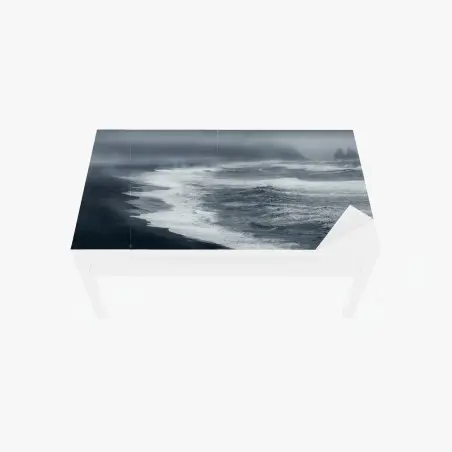 Sticker pour table et bureau plage volcanique sauvage d'Islande – Wallnifity®