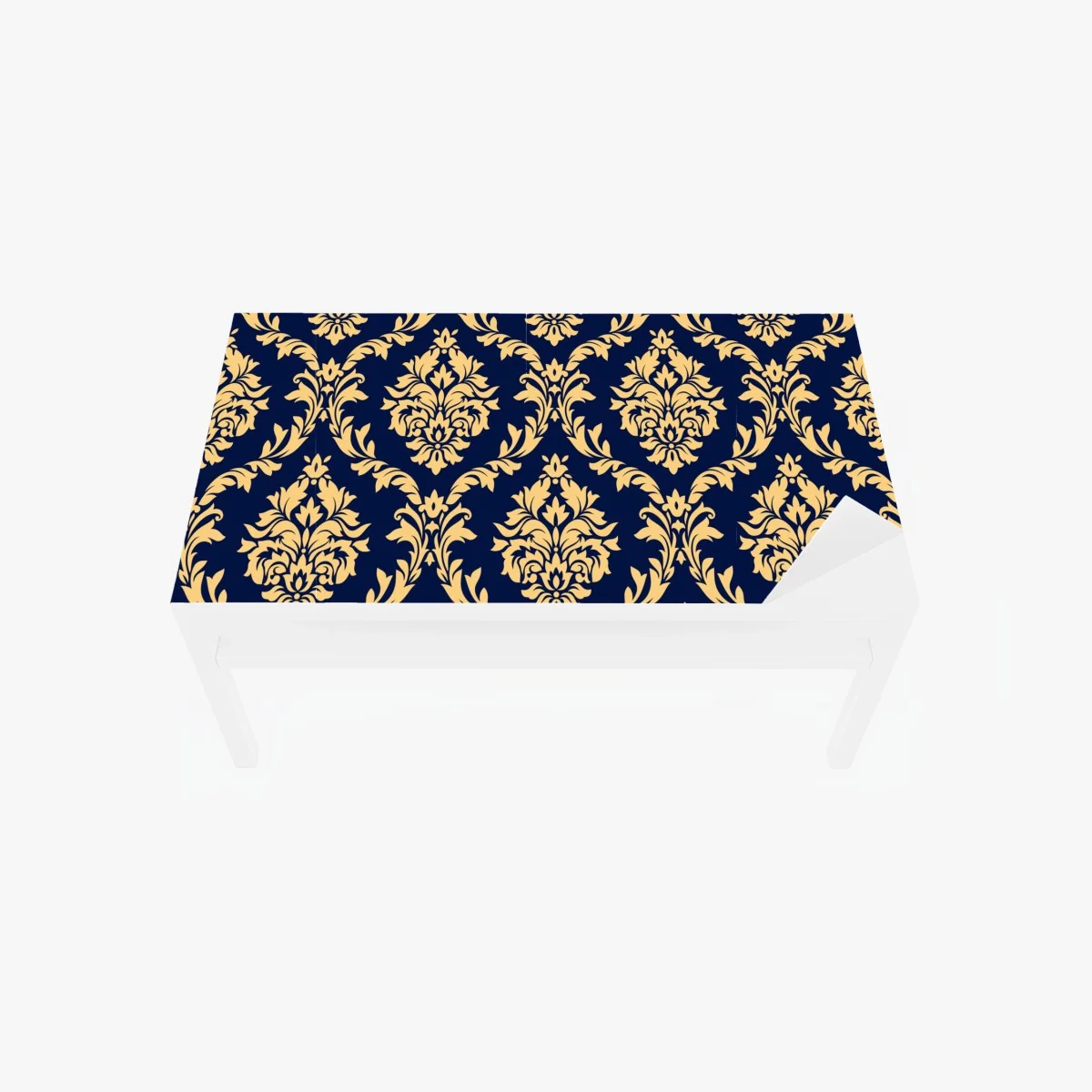 Sticker pour table et bureau motif baroque doré sur fond bleu marine – Wallnifity® Sticker pour table et bureau motif baroque doré sur fond bleu marine – Wallnifity®