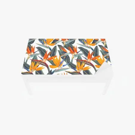 Sticker pour table et bureau motif oiseau de paradis aux couleurs vives – Wallnifity®