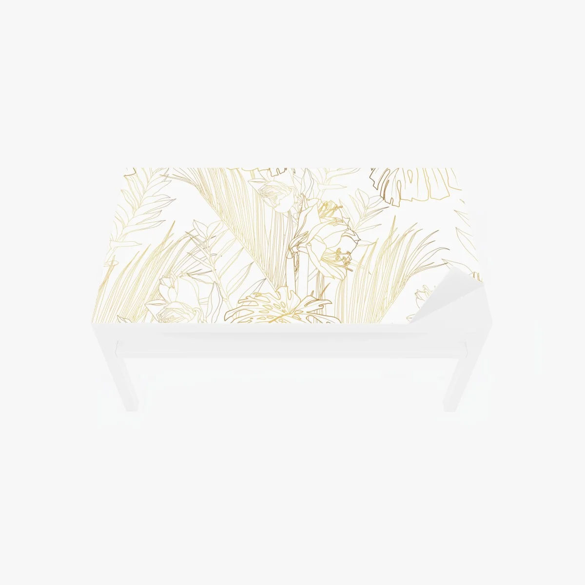 Sticker pour table et bureau motif botanique doré sur fond blanc – Wallnifity® Sticker pour table et bureau motif botanique doré sur fond blanc – Wallnifity®
