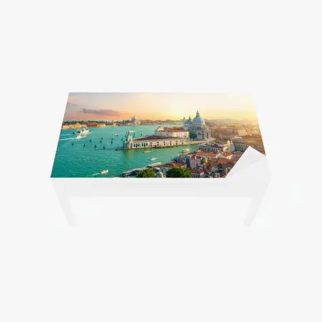 Sticker pour table et bureau vue panoramique de Venise au coucher de soleil – Wallnifity®