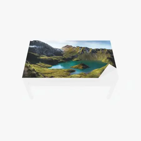 Sticker pour table et bureau vue panoramique sur le lac Schrecksee – Wallnifity®