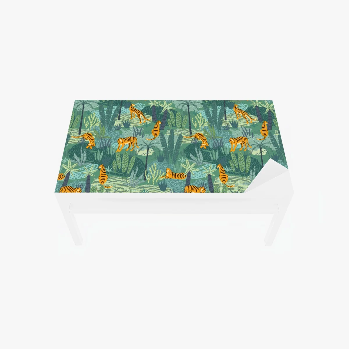 Sticker pour table et bureau motif jungle aux tigres stylisés – Wallnifity® Sticker pour table et bureau motif jungle aux tigres stylisés – Wallnifity®