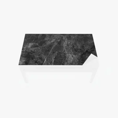 Sticker pour table et bureau marbre sombre à veines détaillées – Wallnifity®