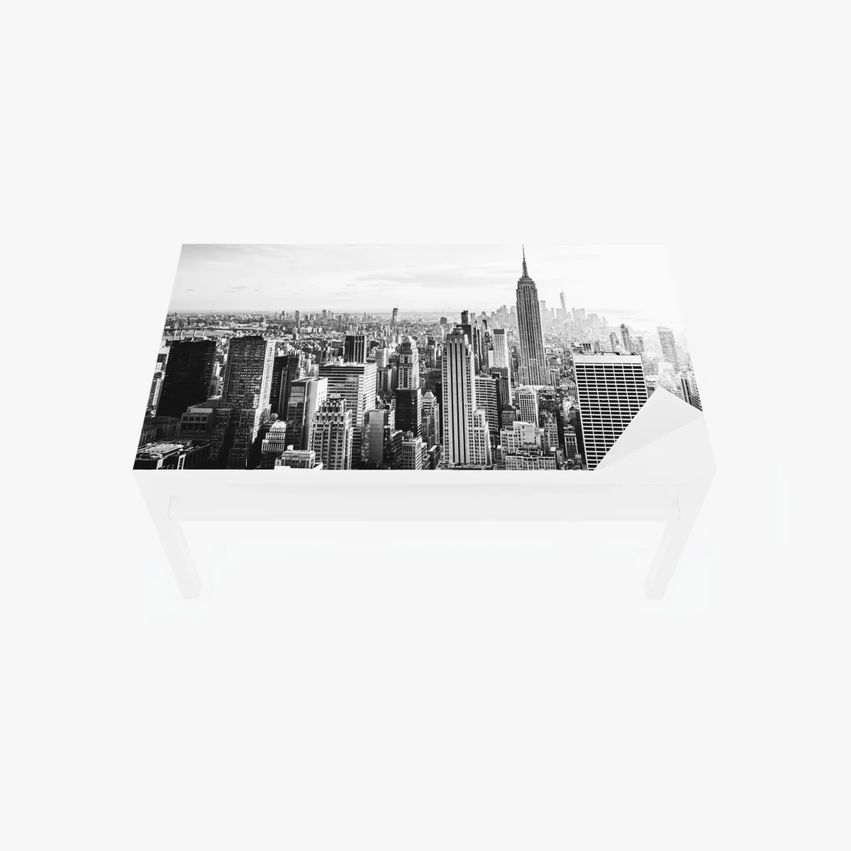 Sticker pour table et bureau panorama urbain de New York en noir et blanc – Wallnifity® Sticker pour table et bureau panorama urbain de New York en noir et blanc – Wallnifity®