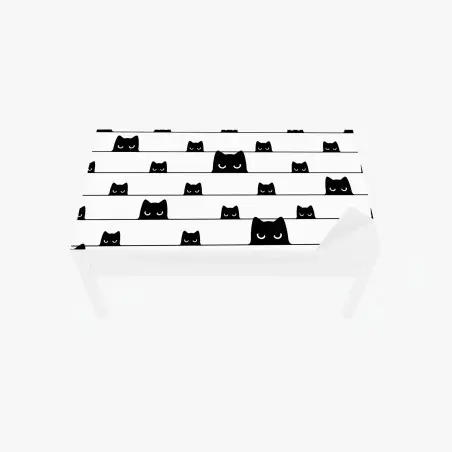 Sticker pour table et bureau motif chats malicieux en noir et blanc – Wallnifity®