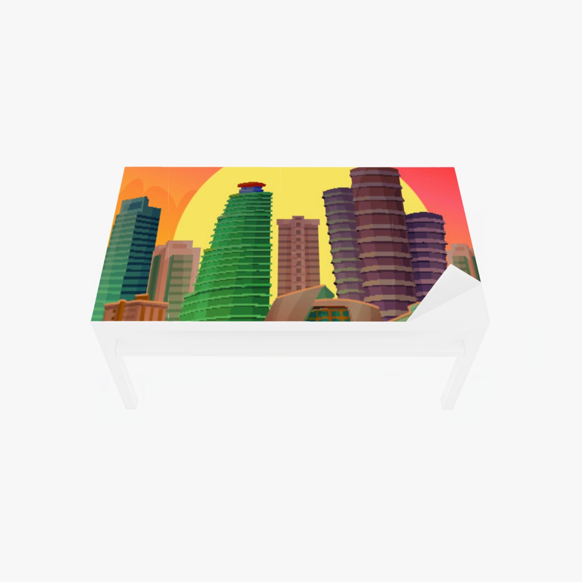 Sticker pour table et bureau coucher de soleil à Miami, Floride – Wallnifity®