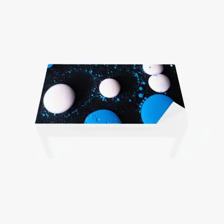 Sticker pour table et bureau galaxie de bulles bleues – Wallnifity®