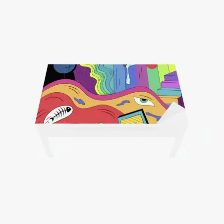 Sticker pour table et bureau rêve psychédélique en couleurs – Wallnifity®