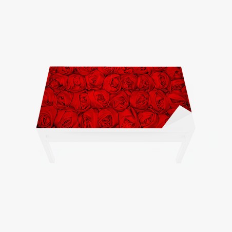 Sticker pour table et bureau mur de roses rouges romantiques – Wallnifity®