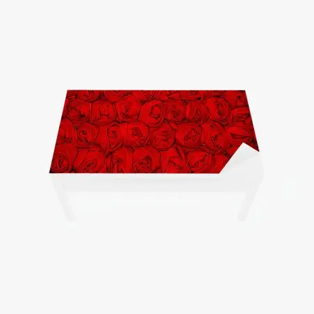 Sticker pour table et bureau mur de roses rouges romantiques – Wallnifity®