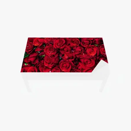 Sticker pour table et bureau océan de roses rouges – Wallnifity®