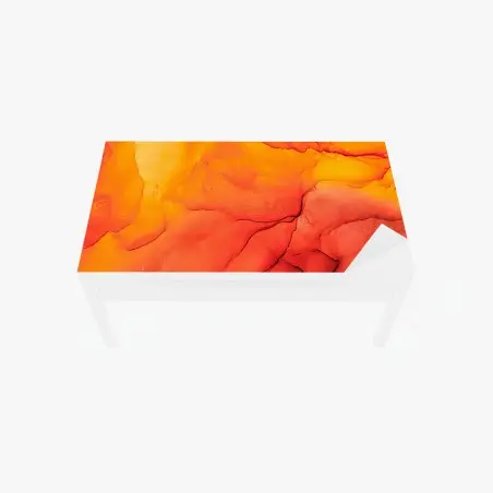Sticker pour table et bureau fusion d'encre orange et rouge – Wallnifity®