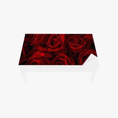 Sticker pour table et bureau bouquet de roses rouges éclatantes – Wallnifity®