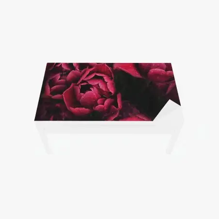 Sticker pour table et bureau bouquet de tulipes rouges en gros plan – Wallnifity®