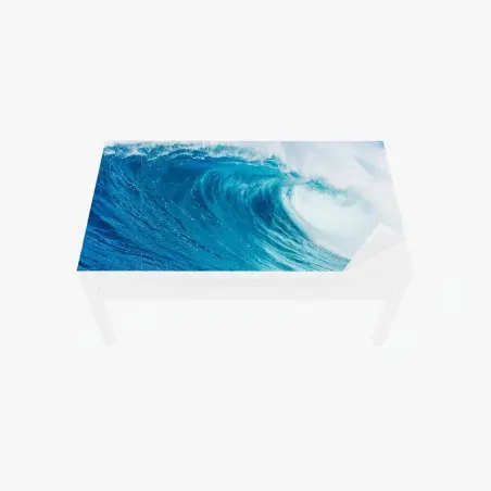 Sticker pour table et bureau vague océanique bleue en mouvement – Wallnifity®