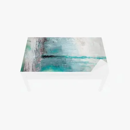 Sticker pour table et bureau horizon turquoise abstrait – Wallnifity®