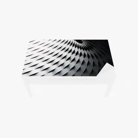 Sticker pour table et bureau vagues métalliques motif architectural abstrait – Wallnifity®