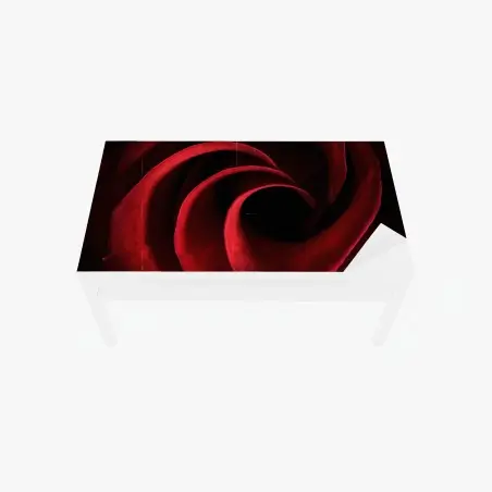 Sticker pour table et bureau spirale de pétales de rose rouge – Wallnifity®
