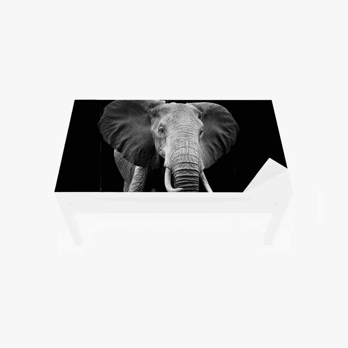 Sticker pour table et bureau portrait d'éléphant en noir et blanc – Wallnifity® Sticker pour table et bureau portrait d'éléphant en noir et blanc – Wallnifity®