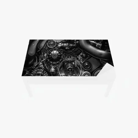 Sticker pour table et bureau détails mécaniques en noir et blanc – Wallnifity®
