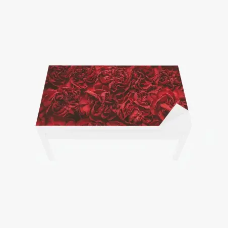 Sticker pour table et bureau œillets rouges rétro pour décoration intérieure – Wallnifity®