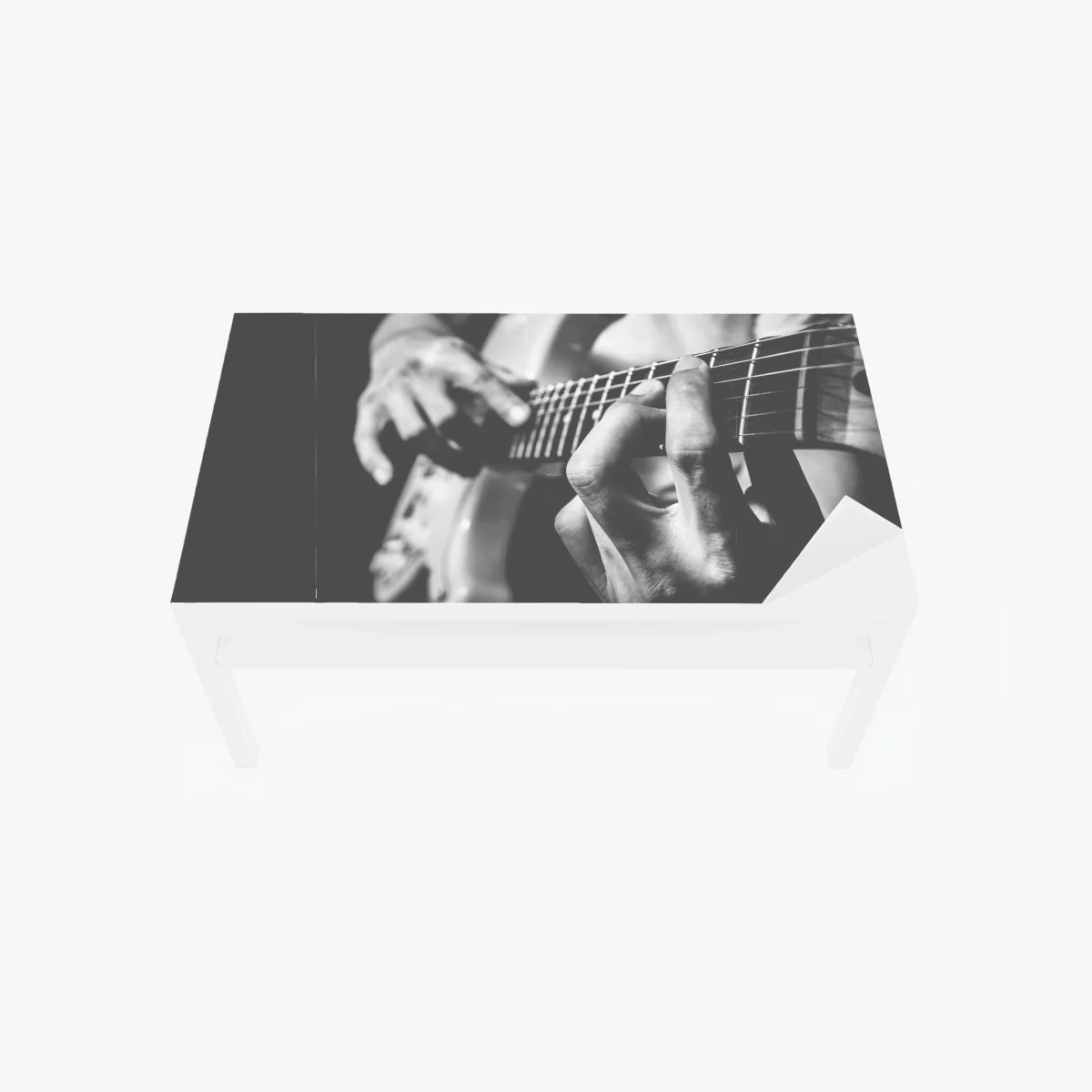 Sticker pour table et bureau mains de guitariste en gros plan noir et blanc – Wallnifity® Sticker pour table et bureau mains de guitariste en gros plan noir et blanc – Wallnifity®