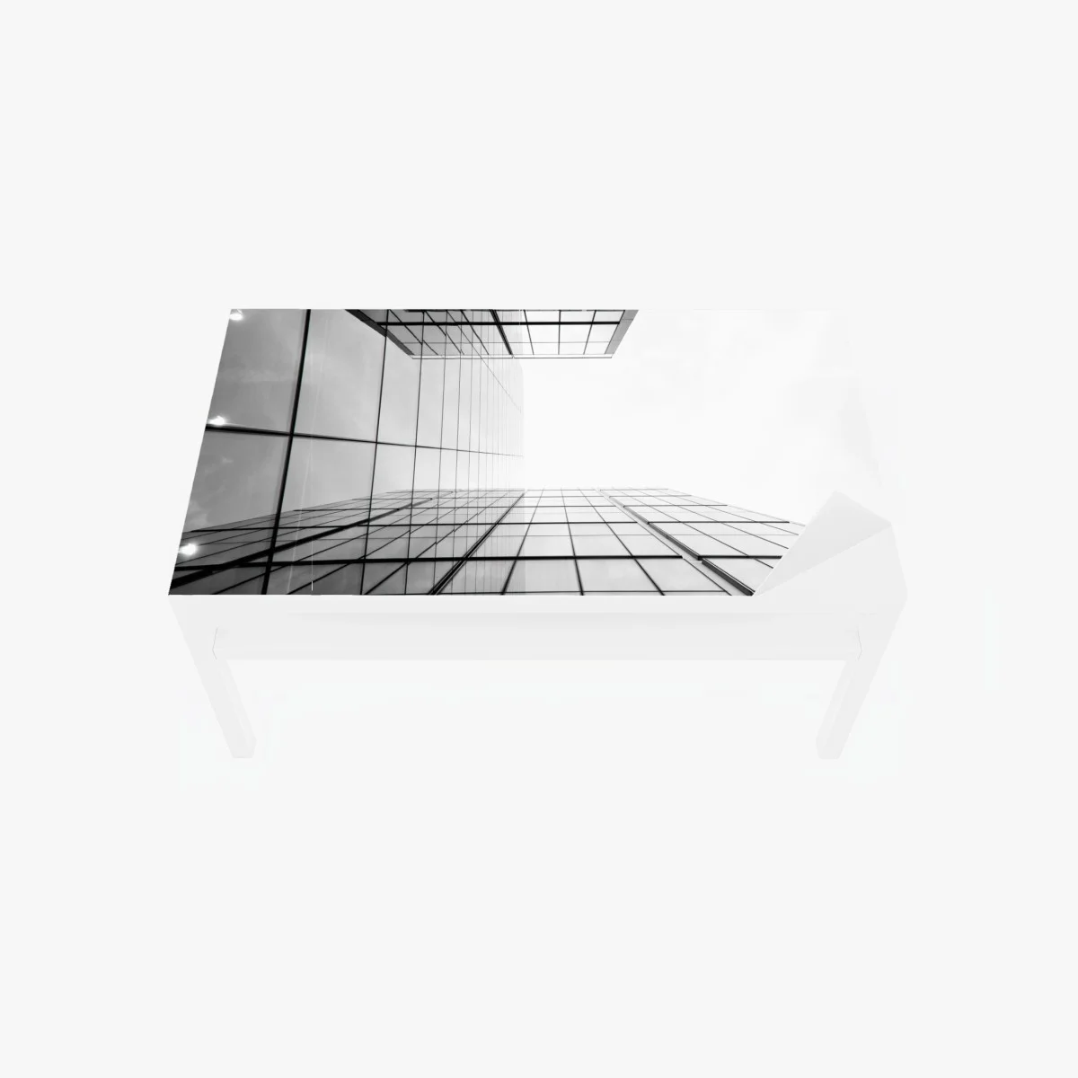 Sticker pour table et bureau perspective urbaine de façades en verre et lignes géométriques – Wallnifity® Sticker pour table et bureau perspective urbaine de façades en verre et lignes géométriques – Wallnifity®