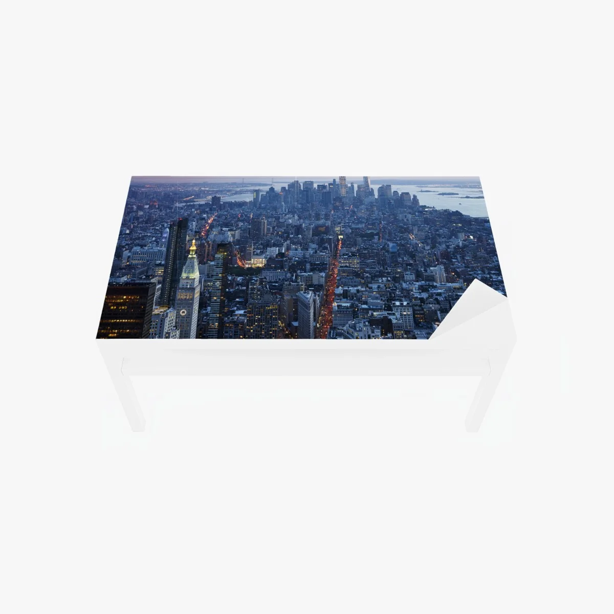 Sticker pour table et bureau panorama crépusculaire de Manhattan – Wallnifity® Sticker pour table et bureau panorama crépusculaire de Manhattan – Wallnifity®
