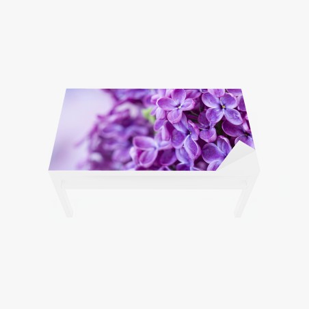 Sticker pour table et bureau lilas violets en gros plan – Wallnifity®