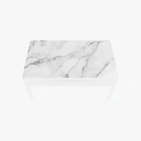 Sticker pour table et bureau marbre blanc veiné minimaliste – Wallnifity®
