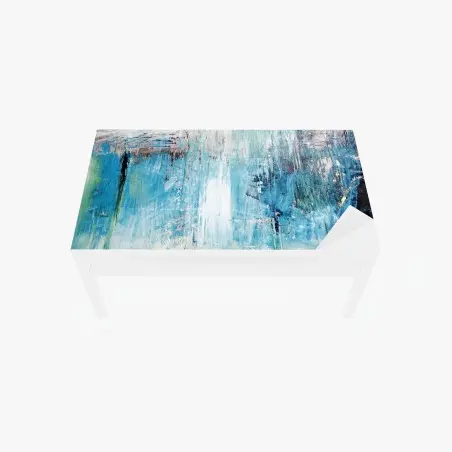 Sticker pour table et bureau paysage abstrait d'eaux bleues – Wallnifity®