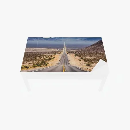 Sticker pour table et bureau route infinie vers l'horizon désertique – Wallnifity®