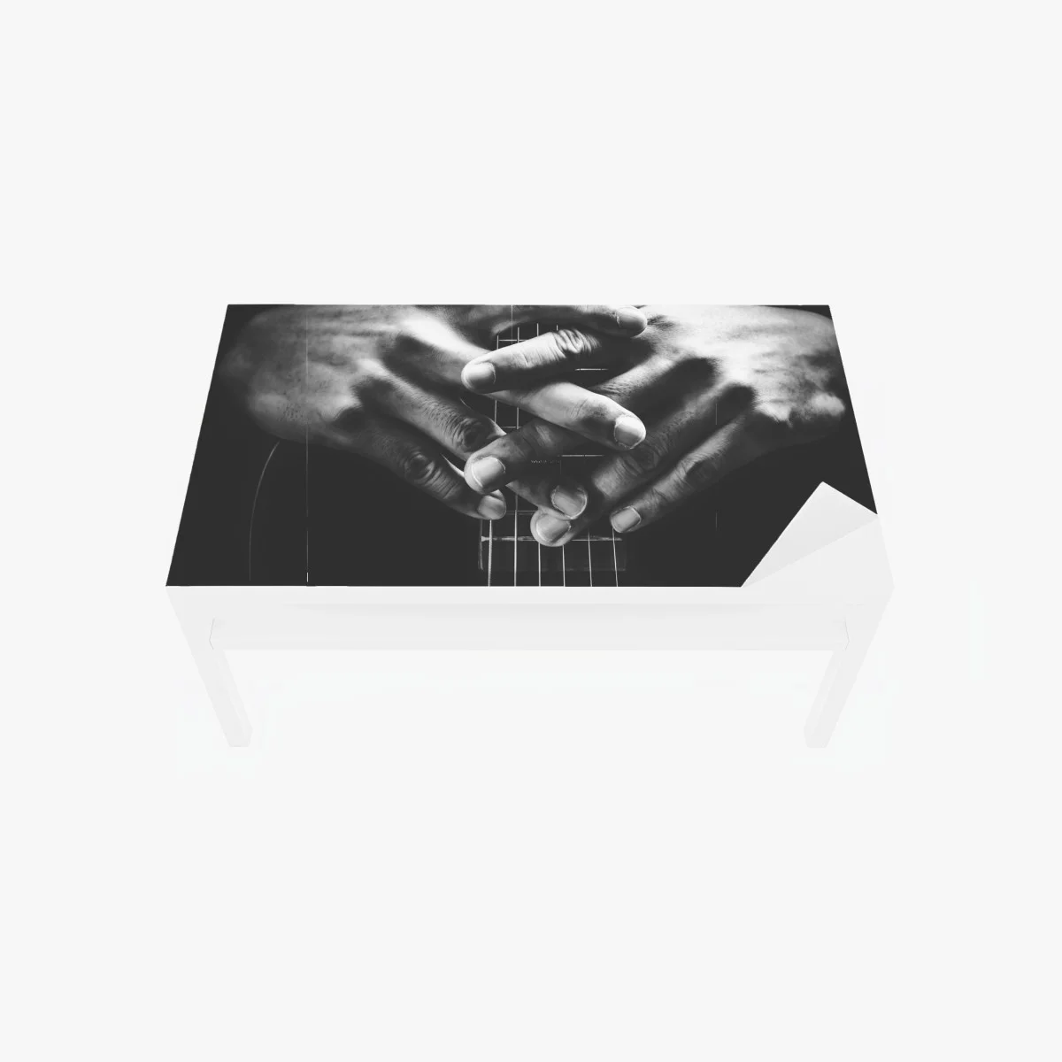 Sticker pour table et bureau mains posées sur le manche de guitare en noir et blanc – Wallnifity® Sticker pour table et bureau mains posées sur le manche de guitare en noir et blanc – Wallnifity®