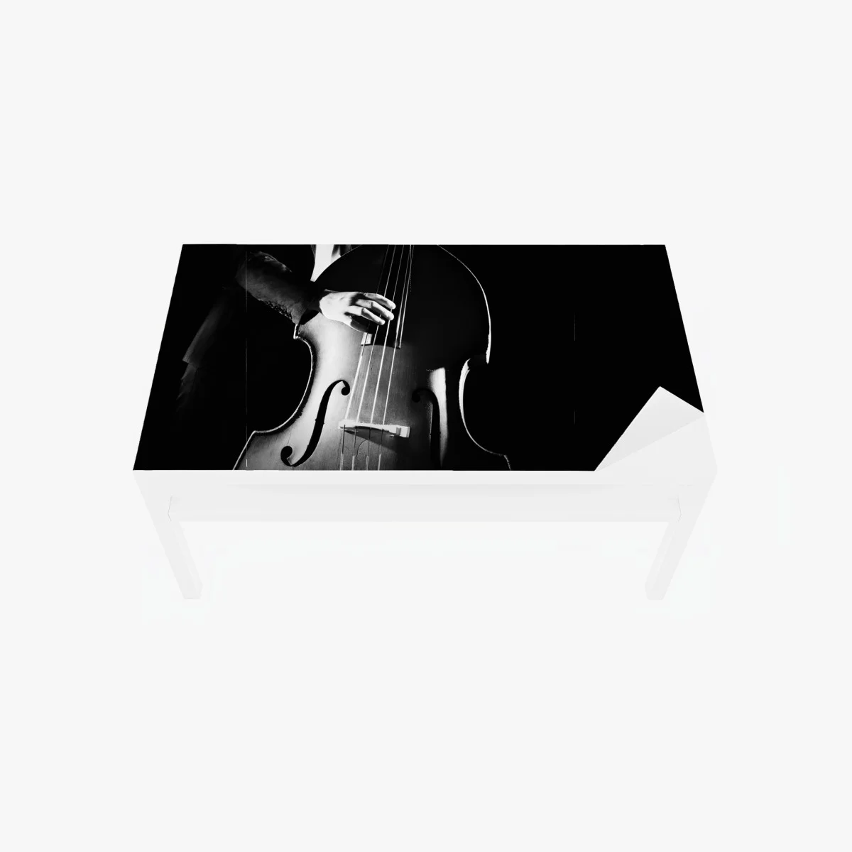 Sticker pour table et bureau silhouette de contrebasse en clair-obscur – Wallnifity® Sticker pour table et bureau silhouette de contrebasse en clair-obscur – Wallnifity®