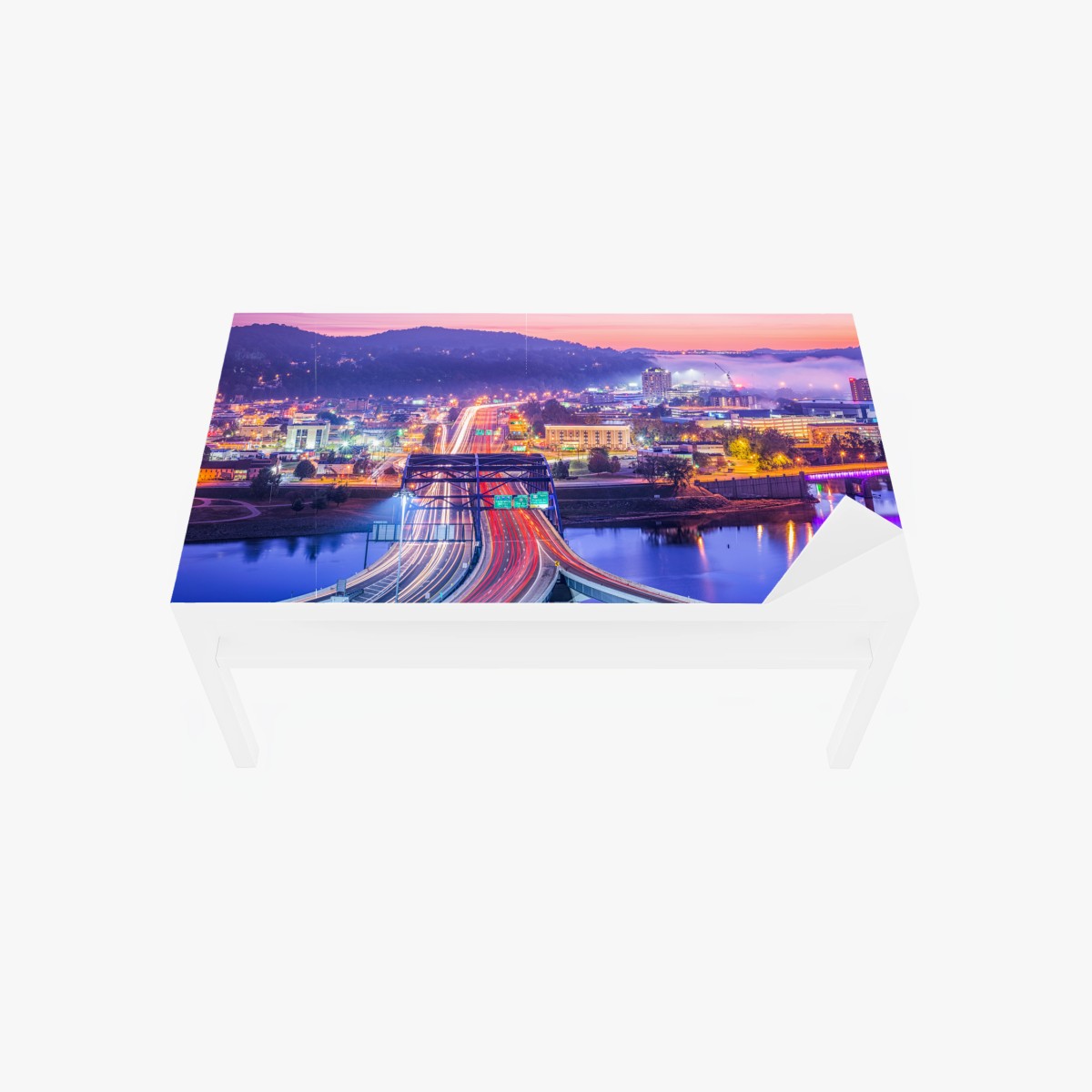 Sticker pour table et bureau ligne d'horizon de Charleston au lever du soleil – Wallnifity®