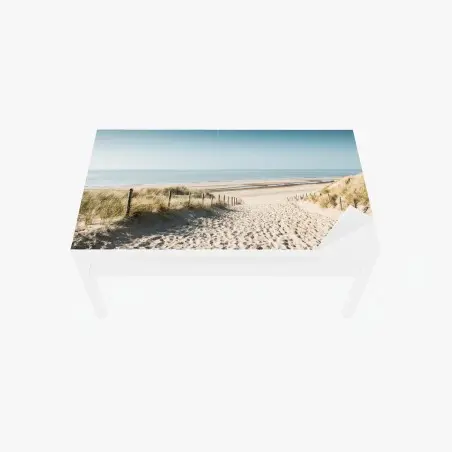 Sticker pour table et bureau chemin de sable vers la mer à Noordwijk – Wallnifity®