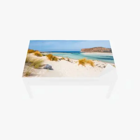 Sticker pour table et bureau lagon turquoise de Balos, Crète – Wallnifity®
