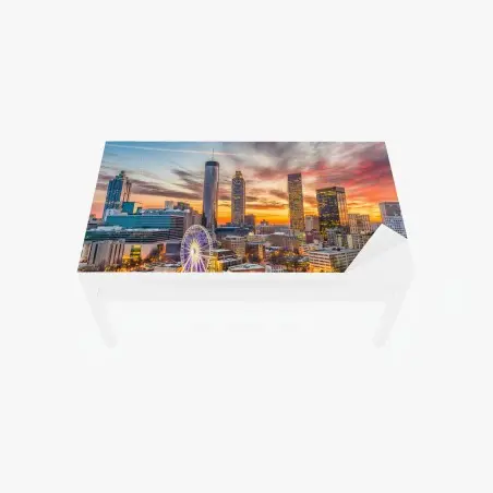 Sticker pour table et bureau crépuscule urbain à Atlanta – Wallnifity®