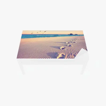 Sticker pour table et bureau empreintes magiques sur le sable – Wallnifity®