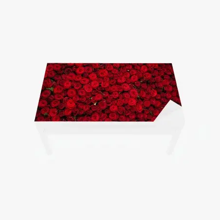 Sticker pour table et bureau mur de roses rouges intenses – Wallnifity®
